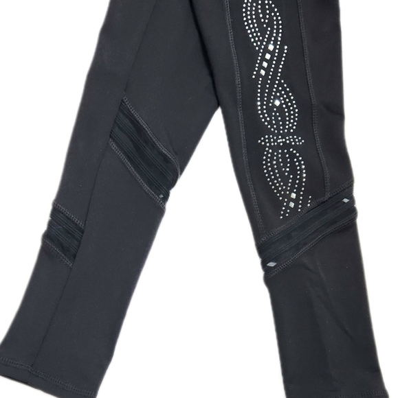 💎 Bling Leggings w/ Mesh Cut-outs & Pockets! S/M  ~ NWT! - Picture 2 of 7